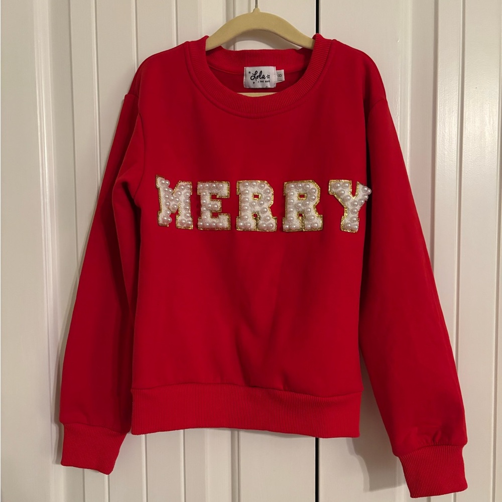 LOLA + THE BOYS Pearl sweatshirt. Size 8